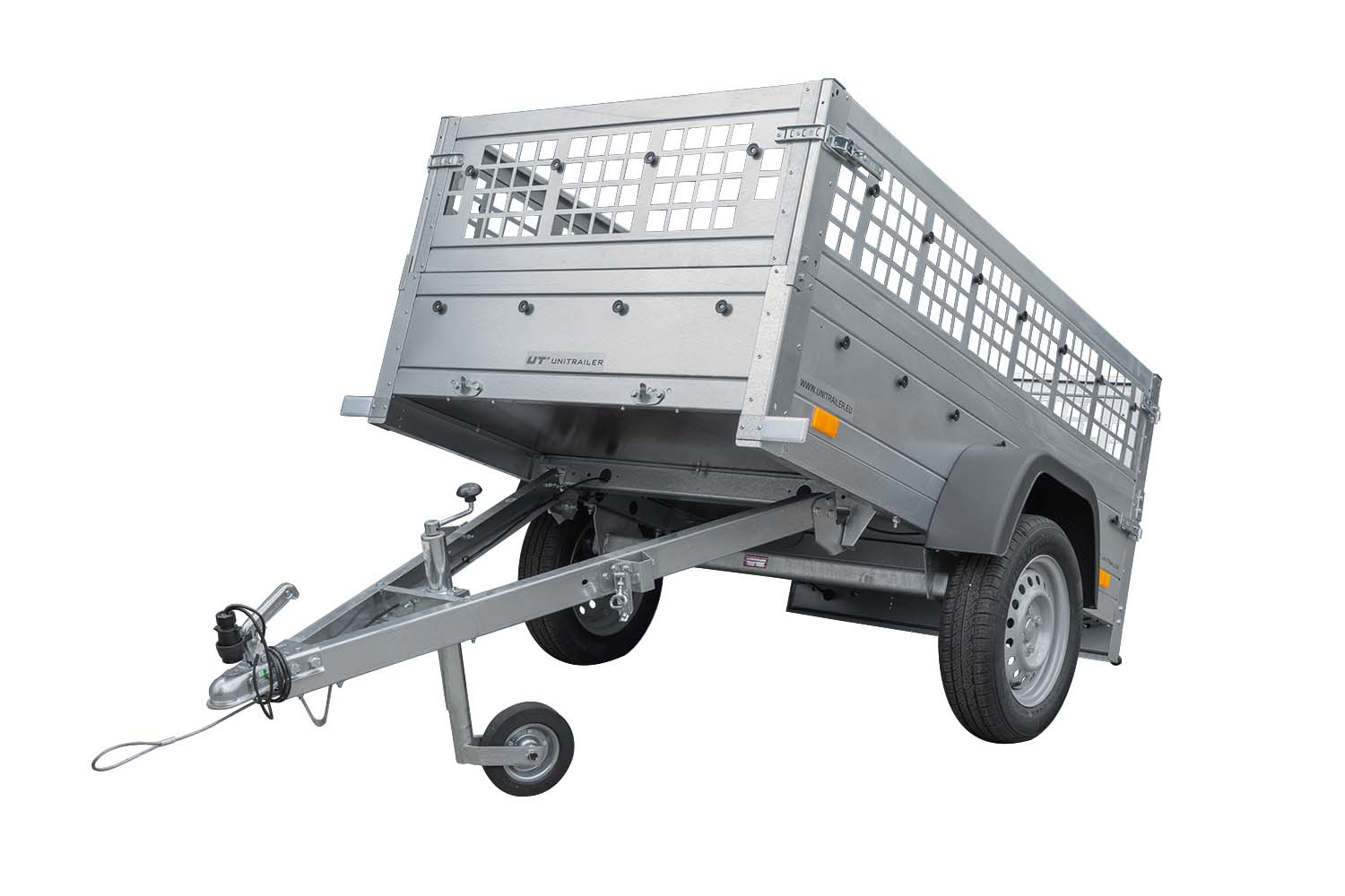 Garden Trailer 200 KIPP – Gitteraufsatz & Stützrad – Bild 3