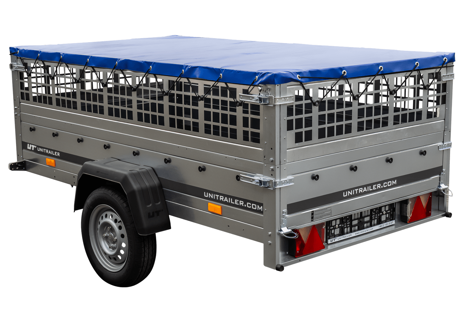 Garden Trailer 230 KIPP – Gitteranhänger 230×125 cm, Blau – Bild 2