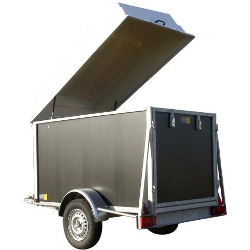 BW Trailers Kastenanhänger – Braun mit Motorhaube
