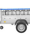 Garden Trailer 200 KIPP – Gitteranhänger 200×106 cm, Blau