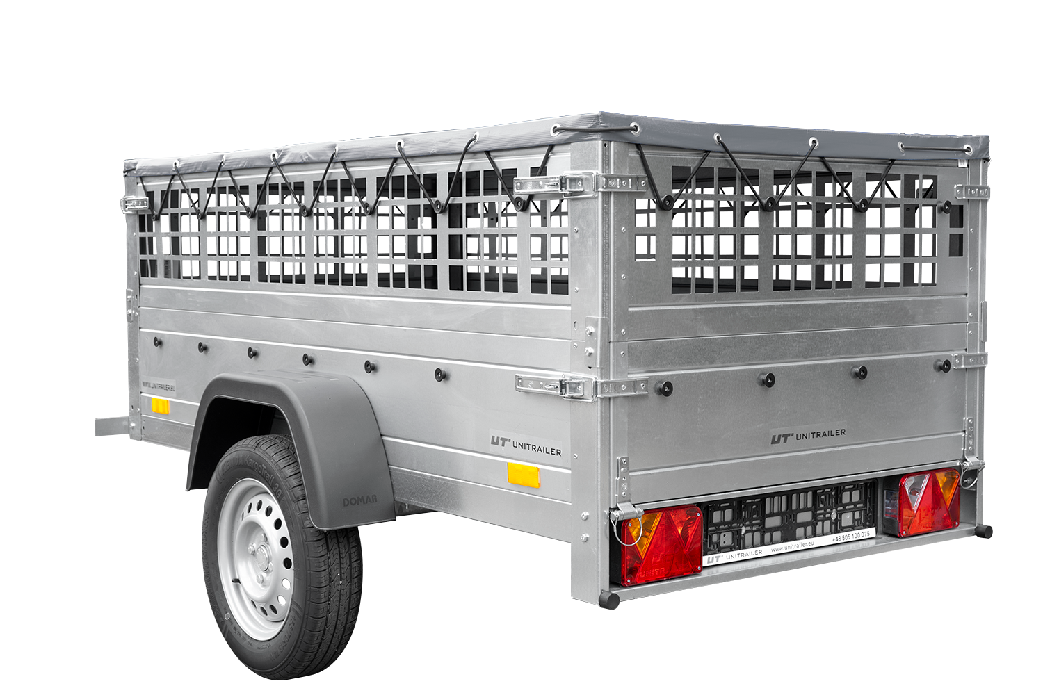 Garden Trailer 200 KIPP – Gitteranhänger 200×106 cm, Grau