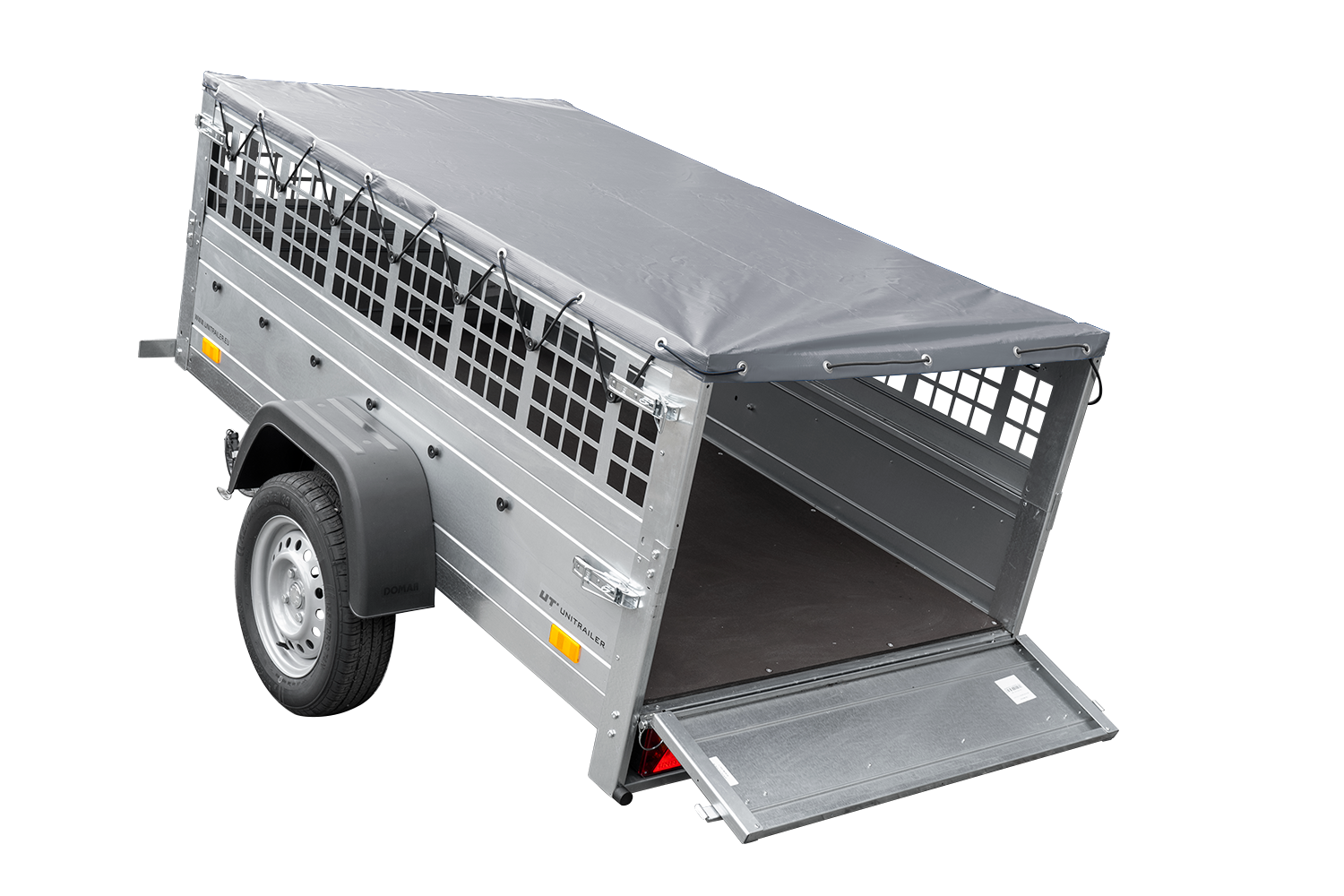 Garden Trailer 200 KIPP – Gitteranhänger 200×106 cm, Grau – Bild 2