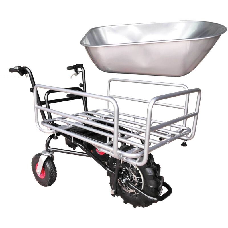 Elektro-Motorschubkarre 24V – 120 kg, Verstellbarer Korb – Bild 5