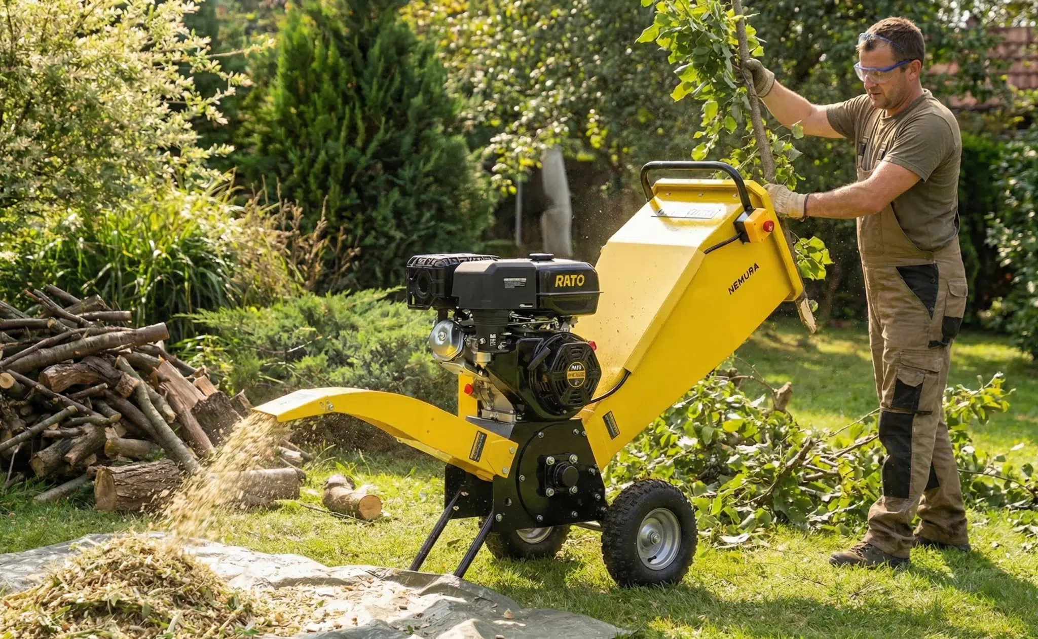 Benzin-Gartenhäcksler 420 cc 12 PS – Schwerlast bis Ø 100 mm – Bild 2