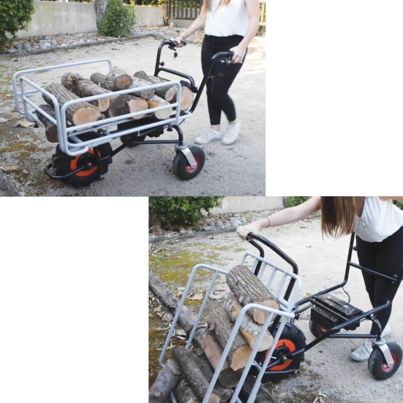 Elektro-Motorschubkarre 24V – 120 kg, Verstellbarer Korb – Bild 3