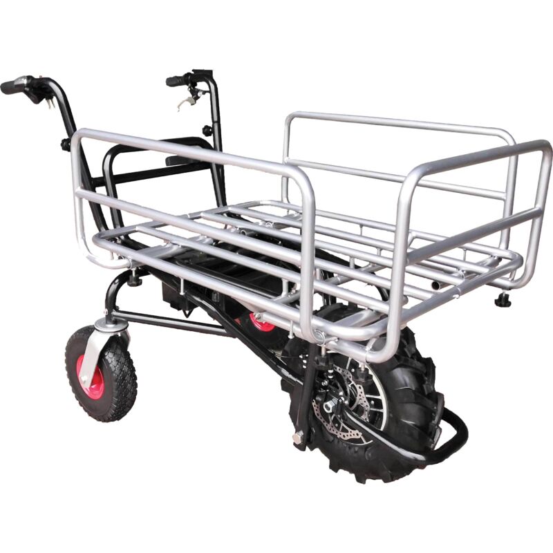 Elektro-Motorschubkarre 24V – 120 kg, Verstellbarer Korb – Bild 2